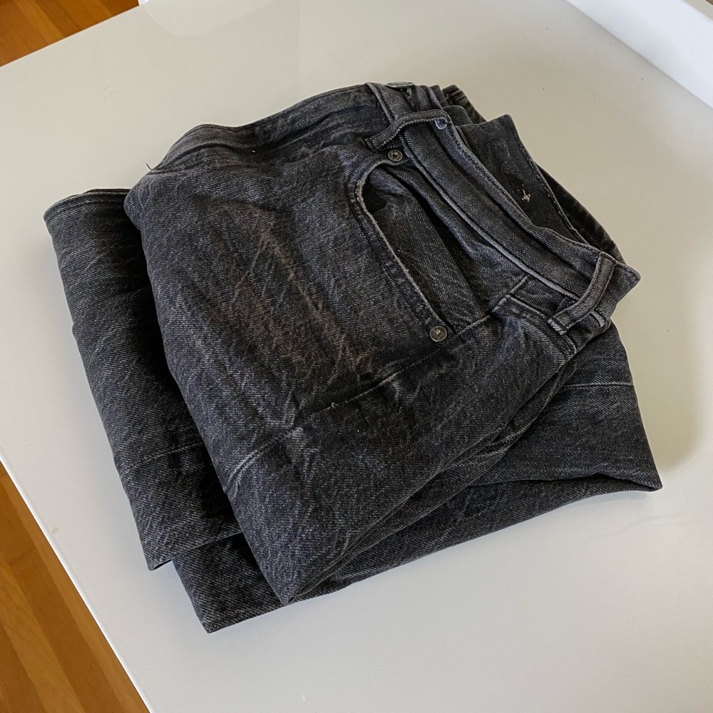 American Eagle Gray Wide Leg Jeans